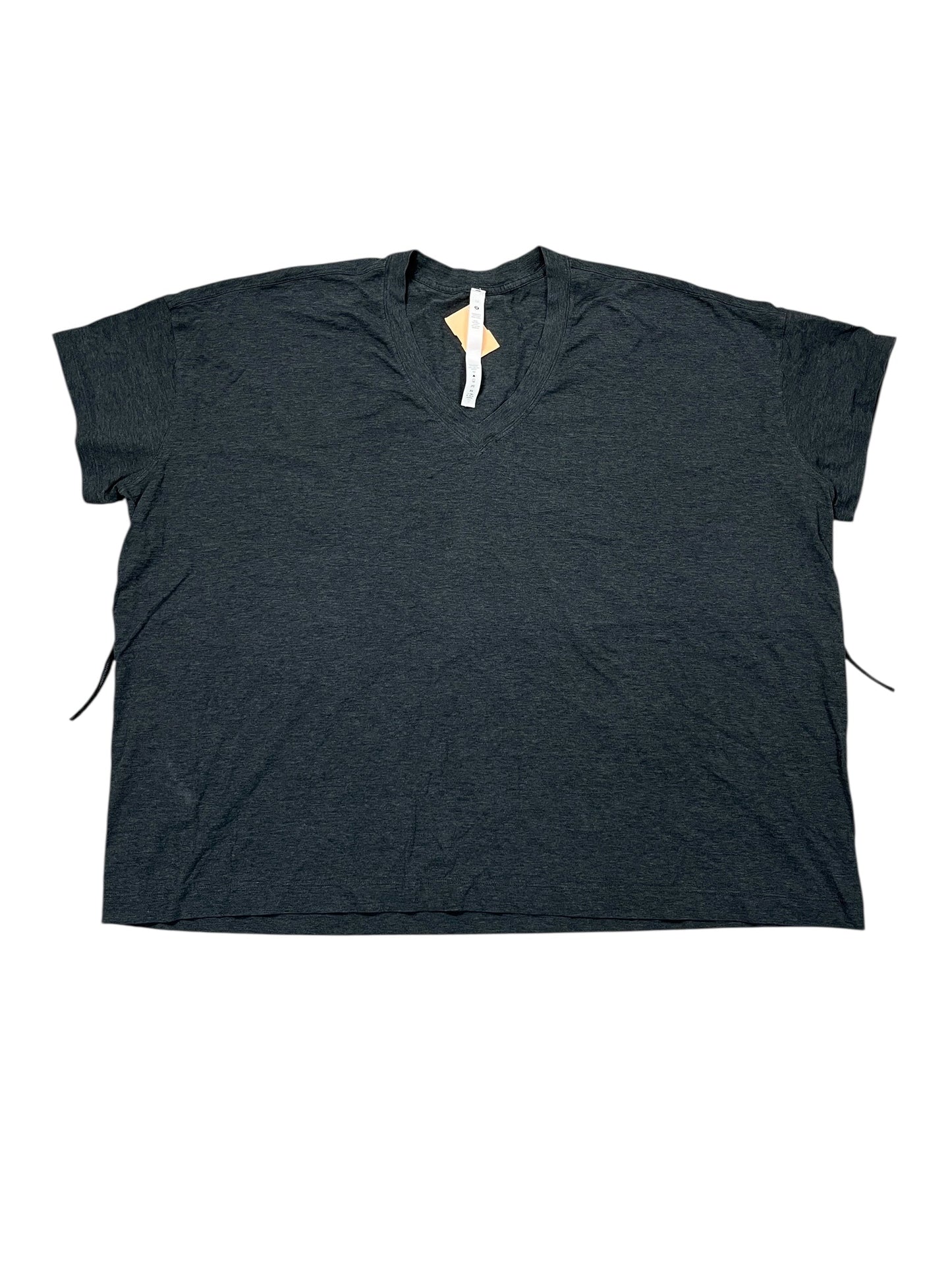 Athletic Top Ss By Lululemon In Grey, Size:M