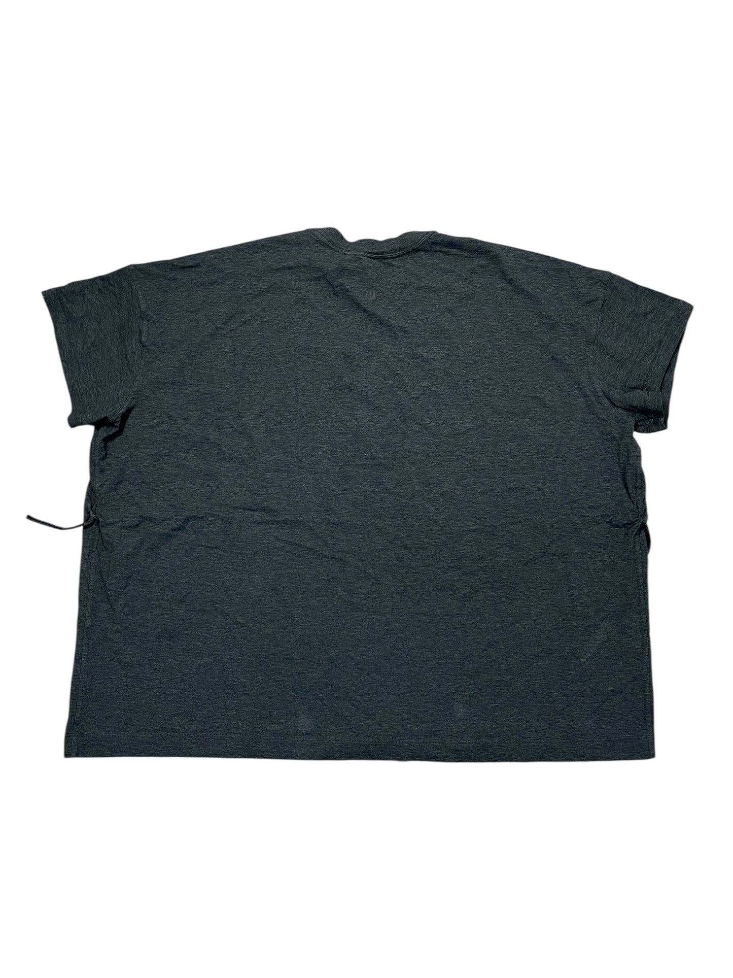 Athletic Top Ss By Lululemon In Grey, Size:M