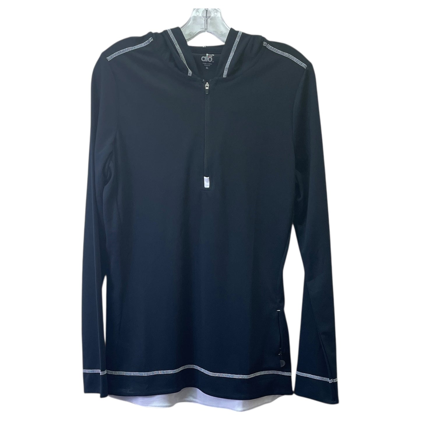 Athletic Sweatshirt Hoodie By Alo In Black, Size:Xl