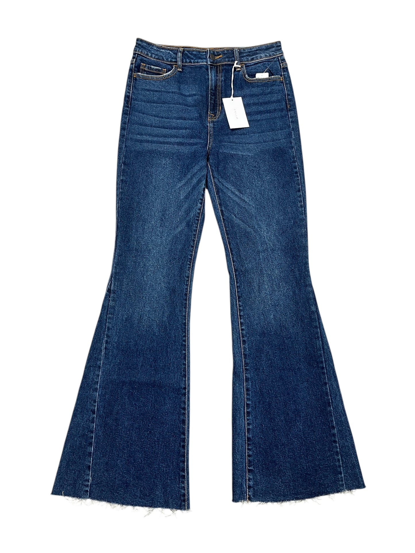 Jeans Flared By Cello In Blue Denim, Size:10