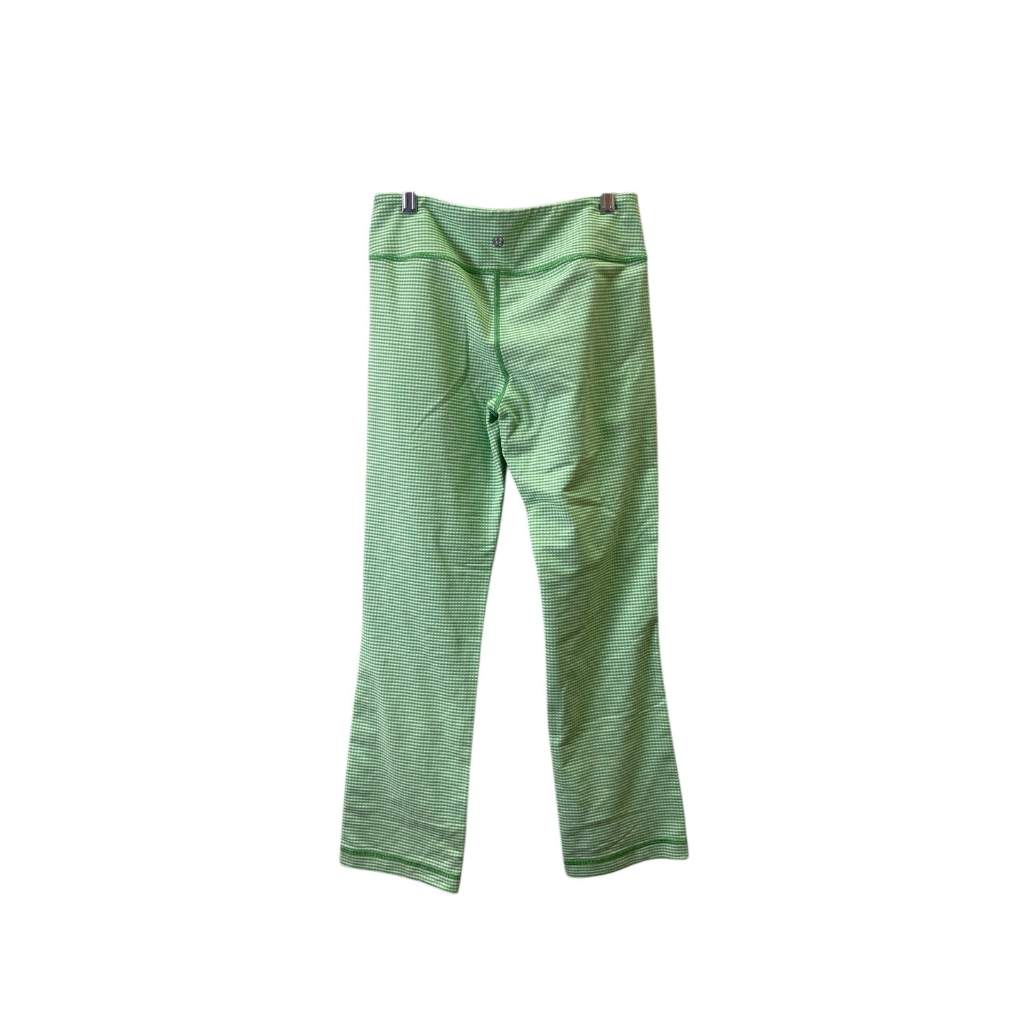 Athletic Leggings By Lululemon In Green & White, Size:S