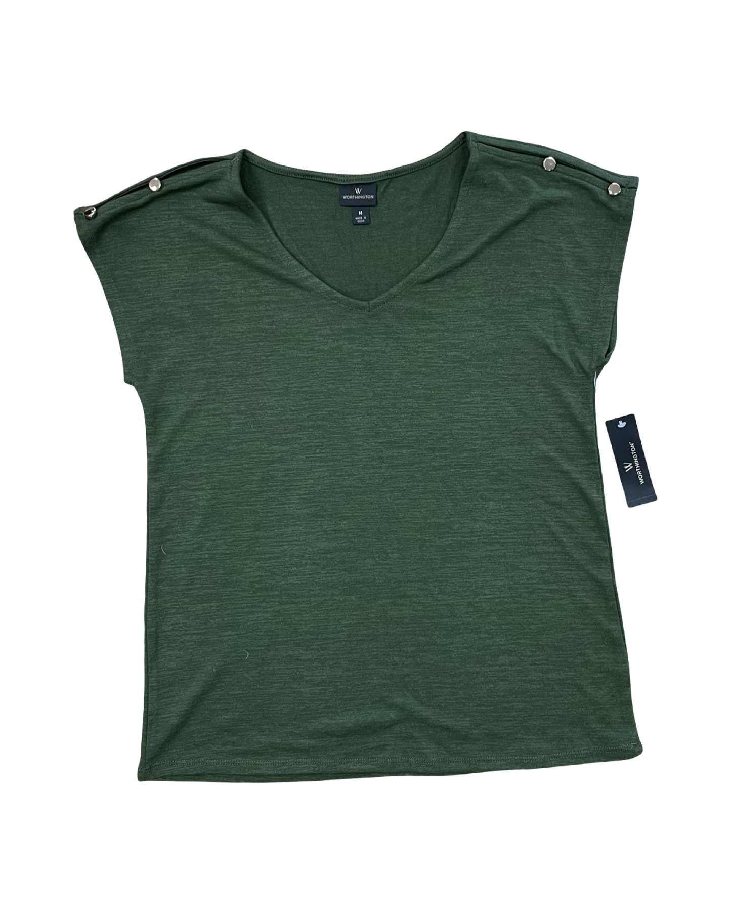 Top Sleeveless By Worthington In Green, Size:M