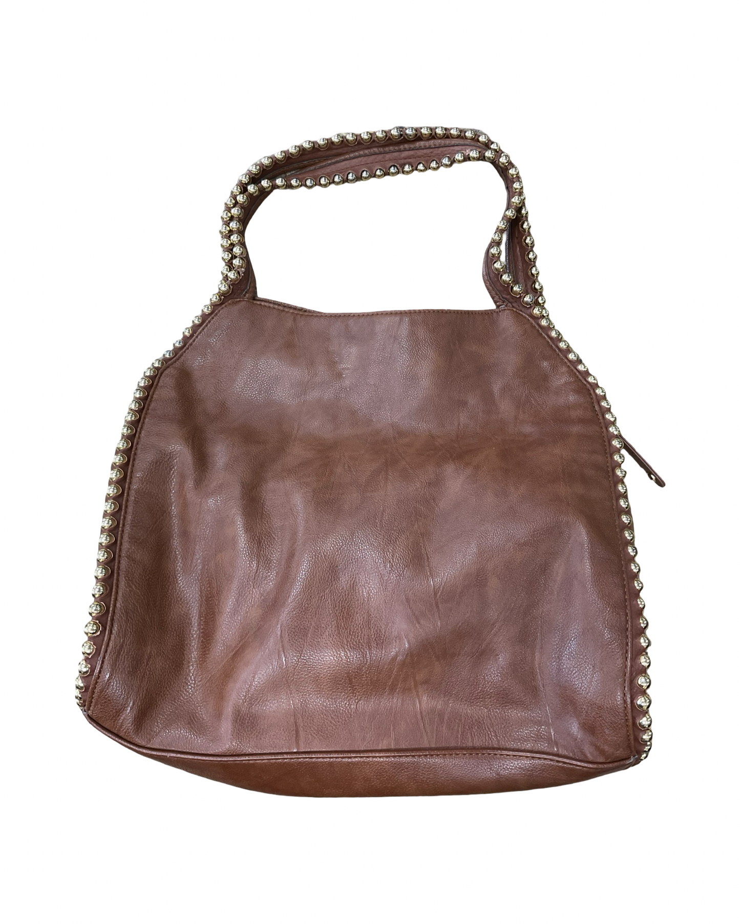 Handbag By Big Buddha In Brown & Gold, Size:Large