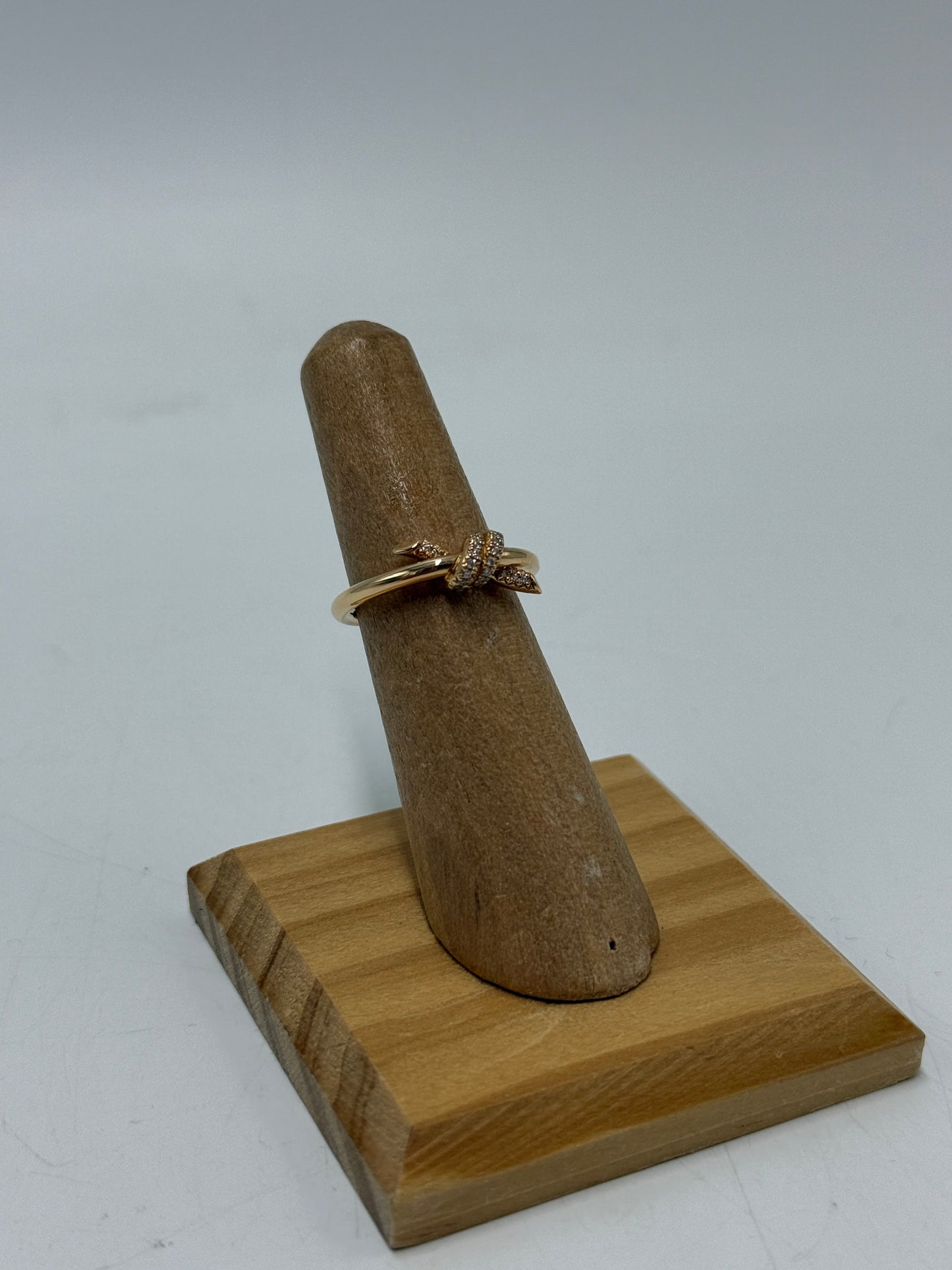 Tiffany & Company Knot 18K Diamond Luxury Ring, Size 6