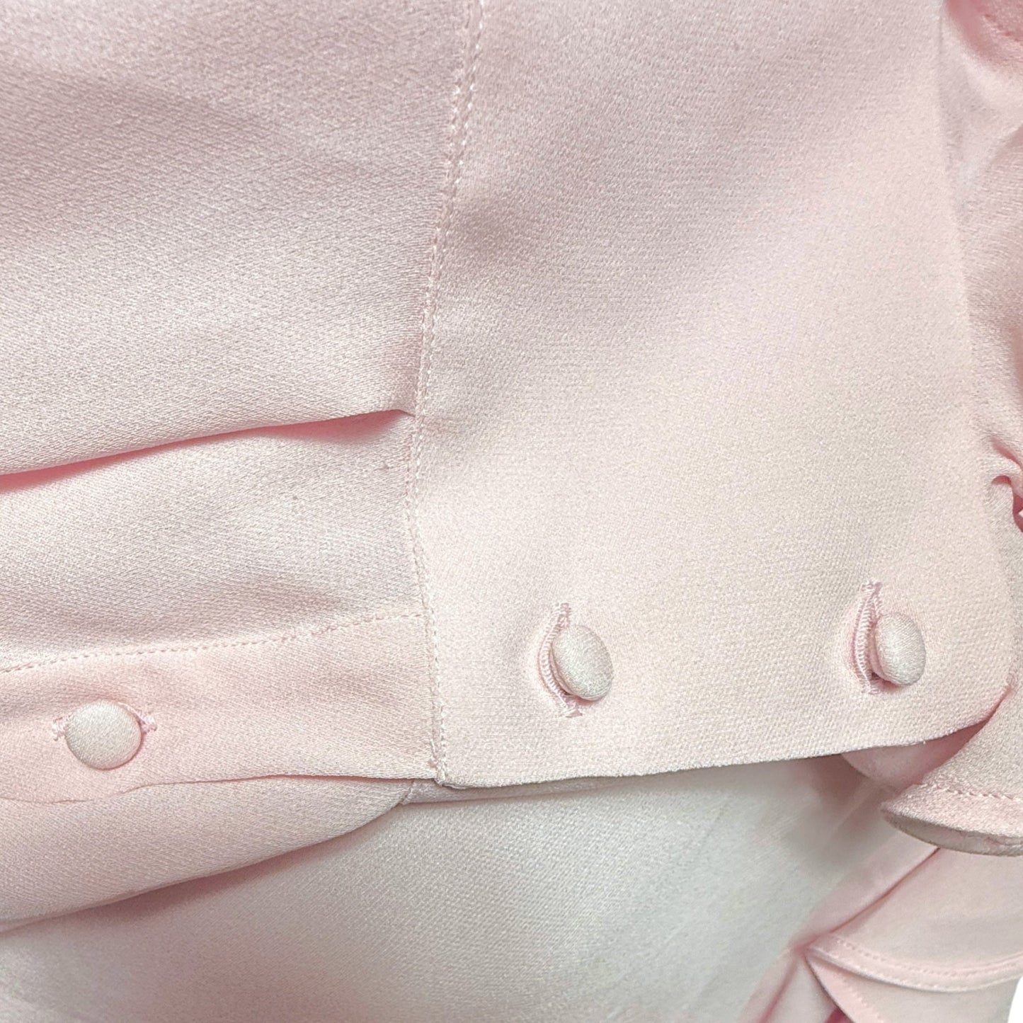 Ruffled Silk Crépe de Chine Mini Dress Luxury Designer By Valentino Garavani In Pink, Size: US 8/IT 44