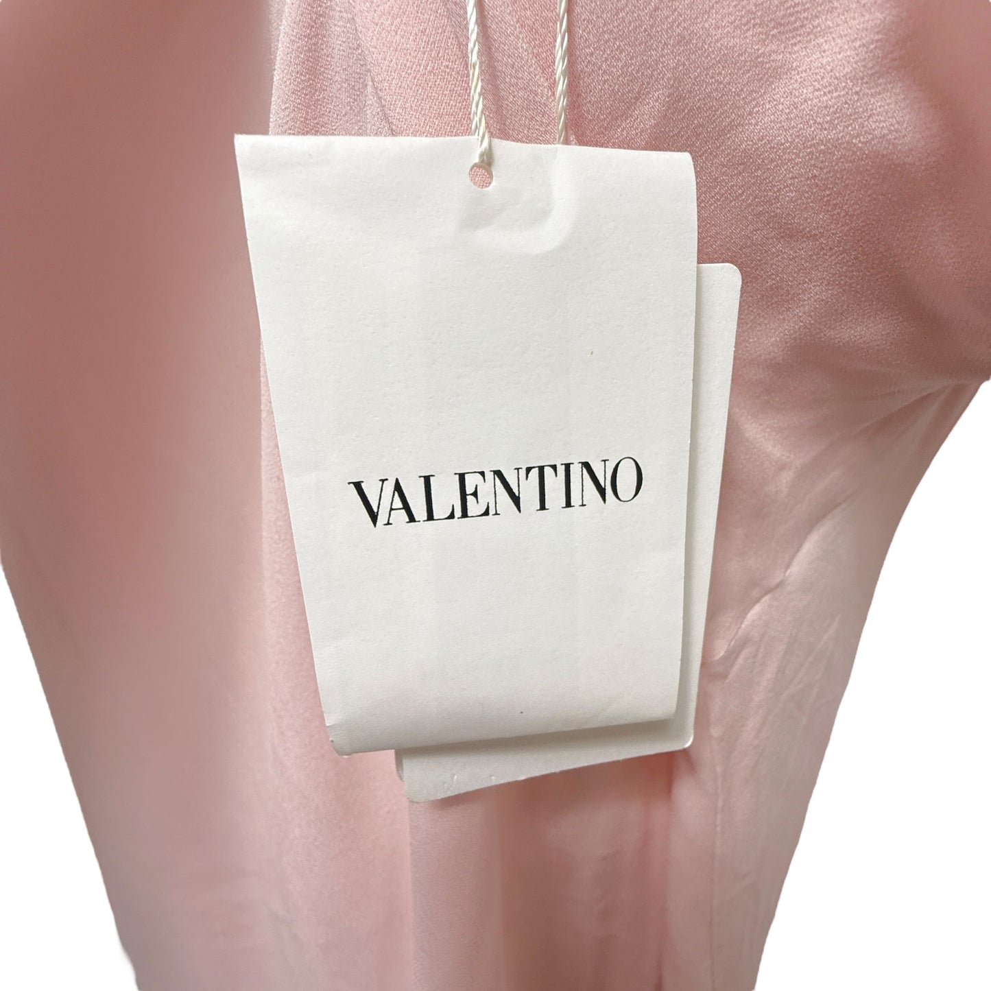 Ruffled Silk Crépe de Chine Mini Dress Luxury Designer By Valentino Garavani In Pink, Size: US 8/IT 44