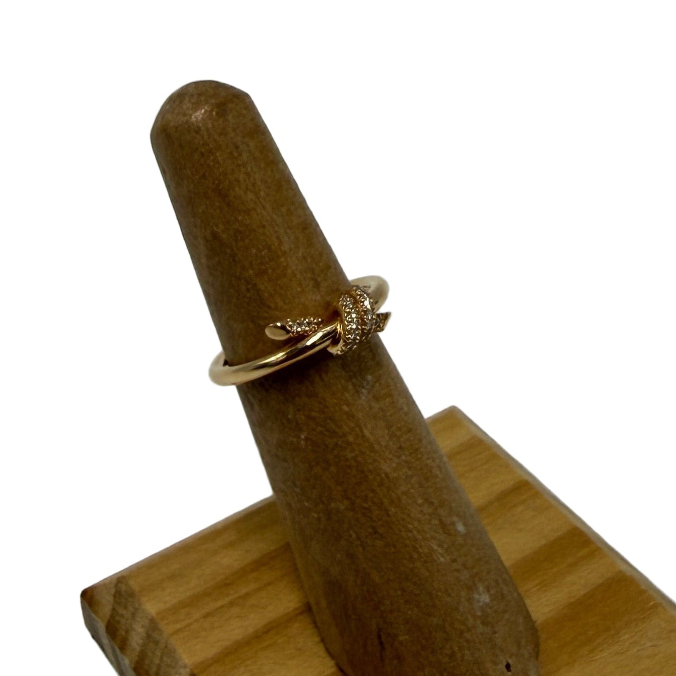 Tiffany & Company Knot 18K Diamond Luxury Ring, Size 6