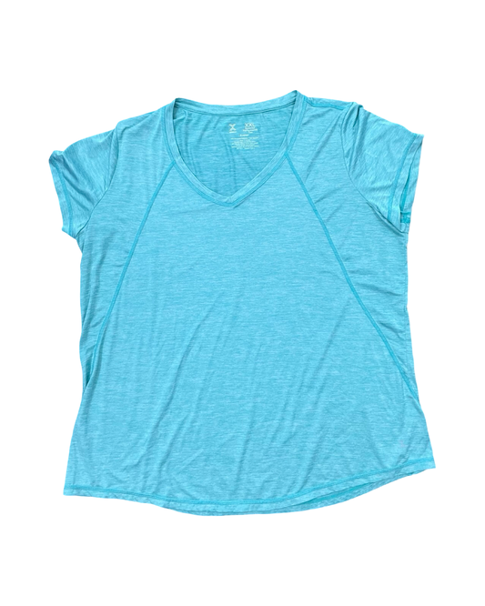 Athletic Top Ss By Xersion In Green, Size:1X