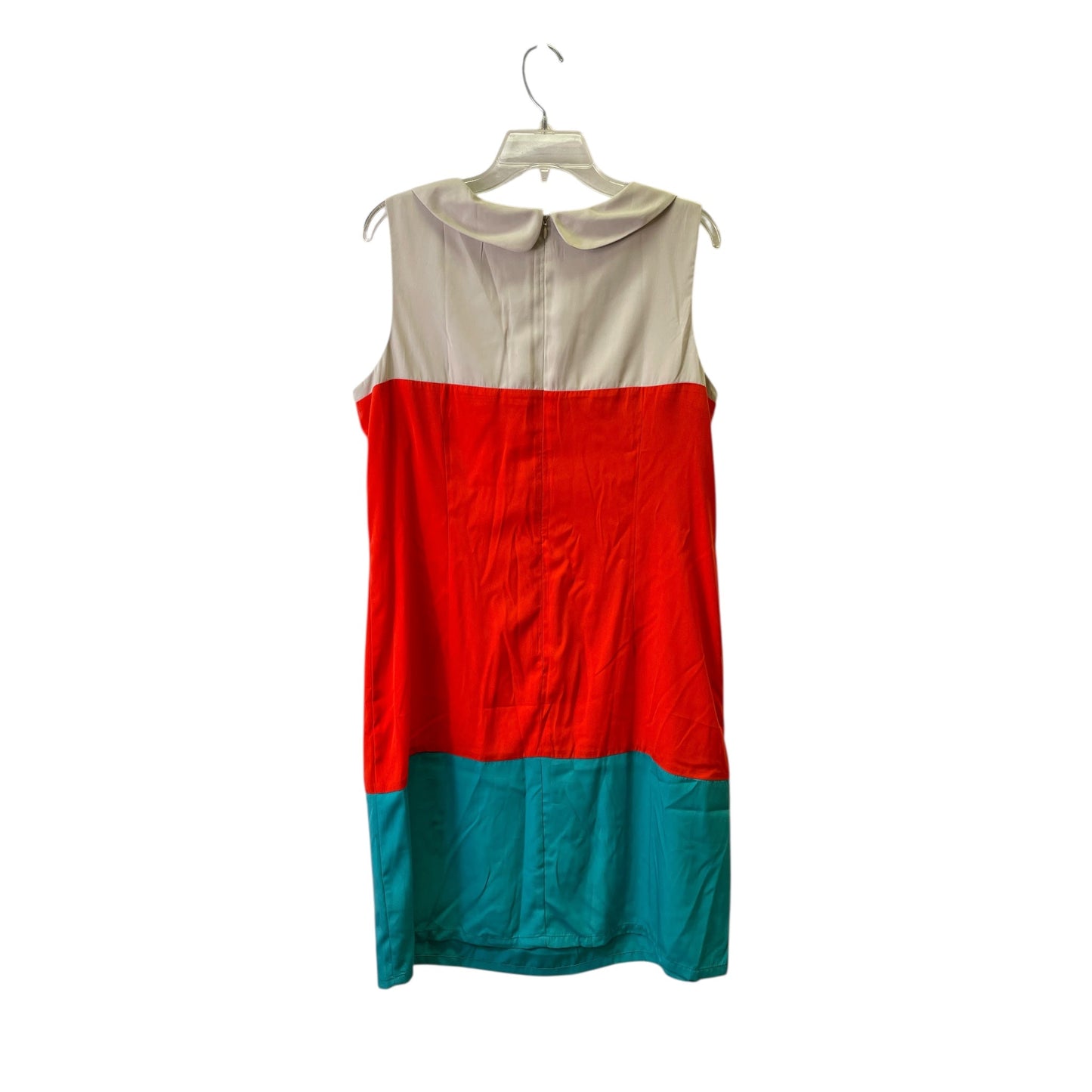 Dress Casual Short By Ab Studio In Orange & Tan, Size:Xl