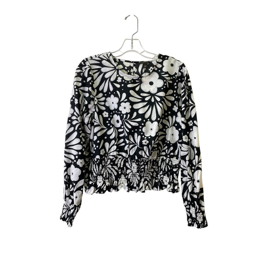 Top Ls By Ann Taylor In Black & White, Size:M