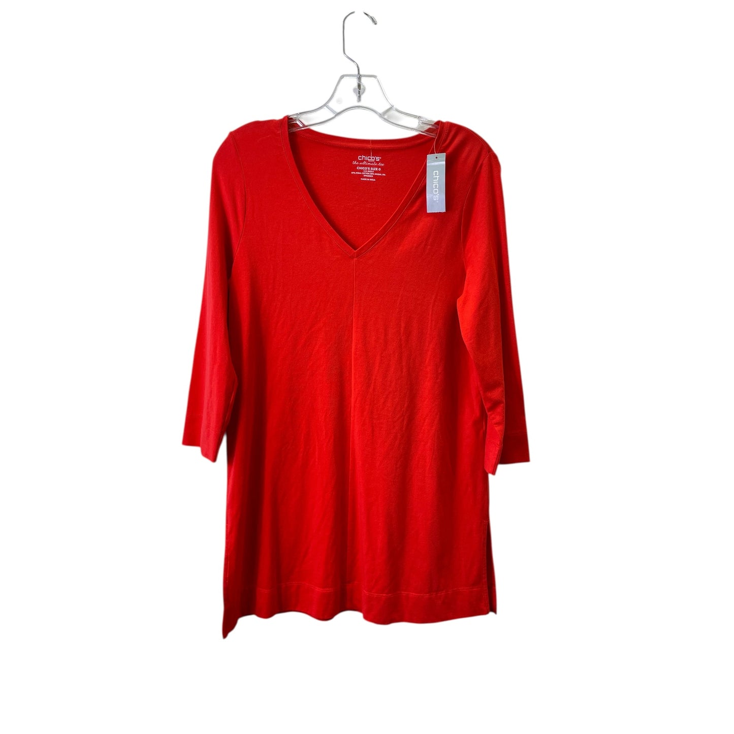 Top Ls Basic By Chicos In Red, Size:0