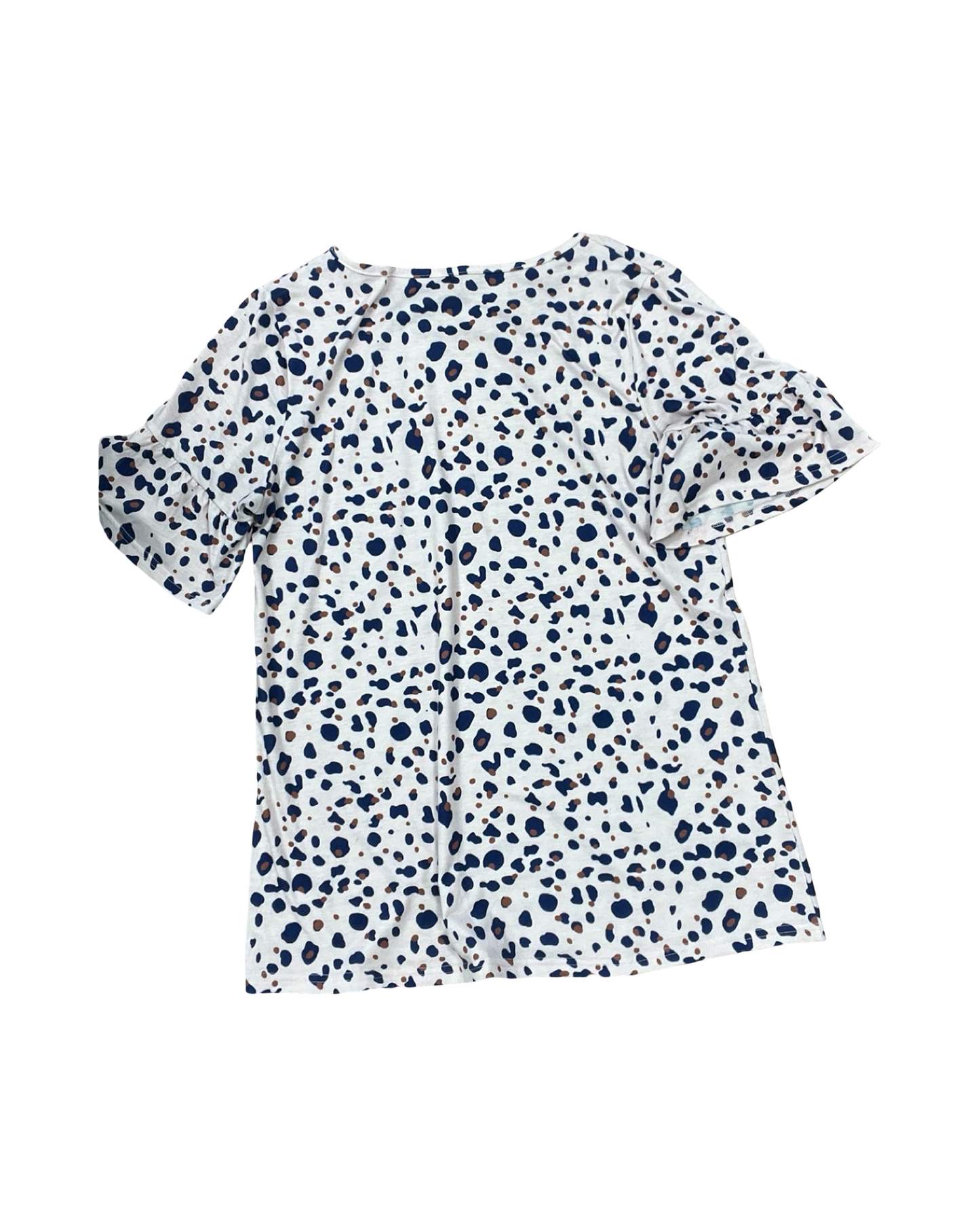 Top Ss By Tickled Teal In Blue & Cream, Size:M