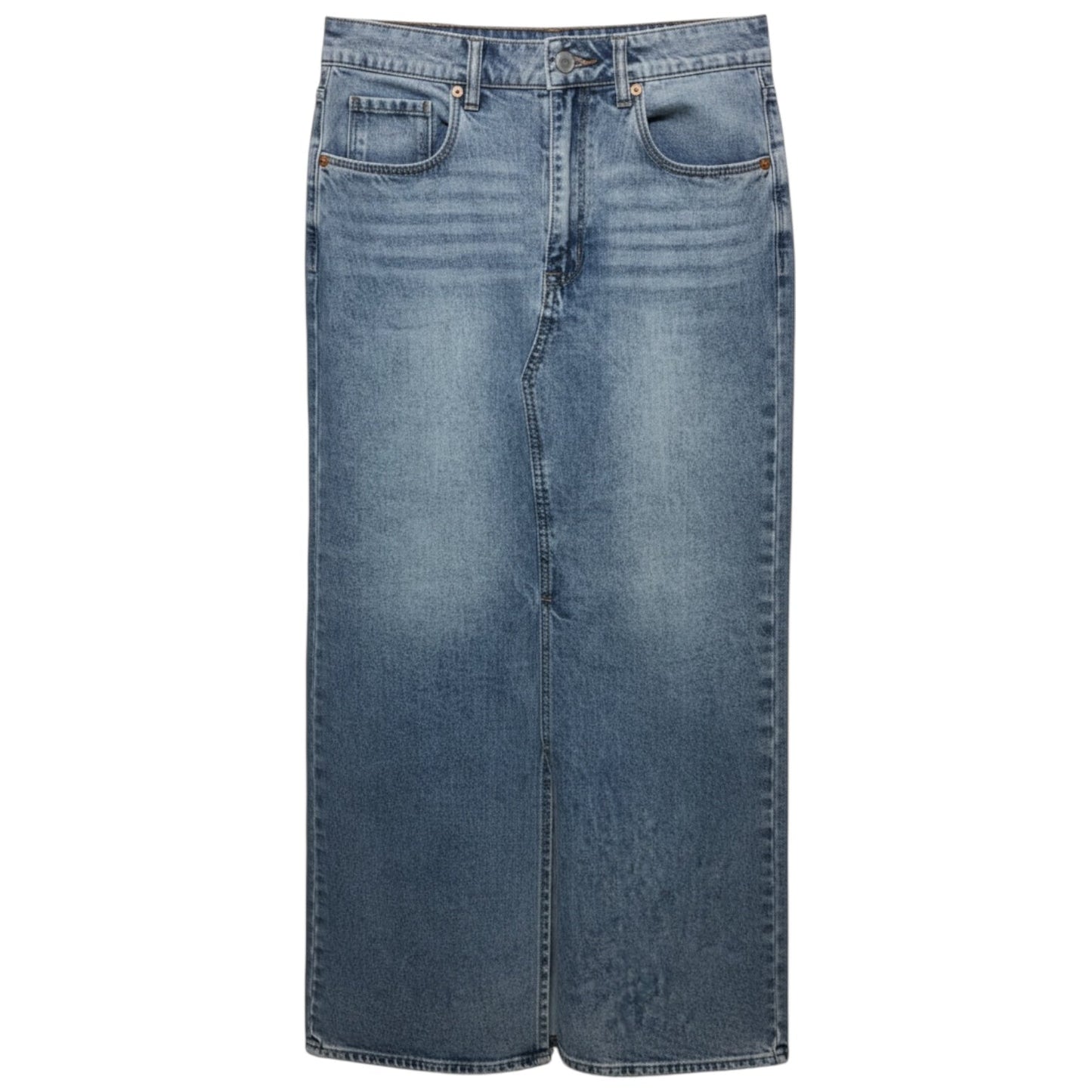 Front Slit Skirt Maxi By Blanknyc In Blue Denim, Size: 4