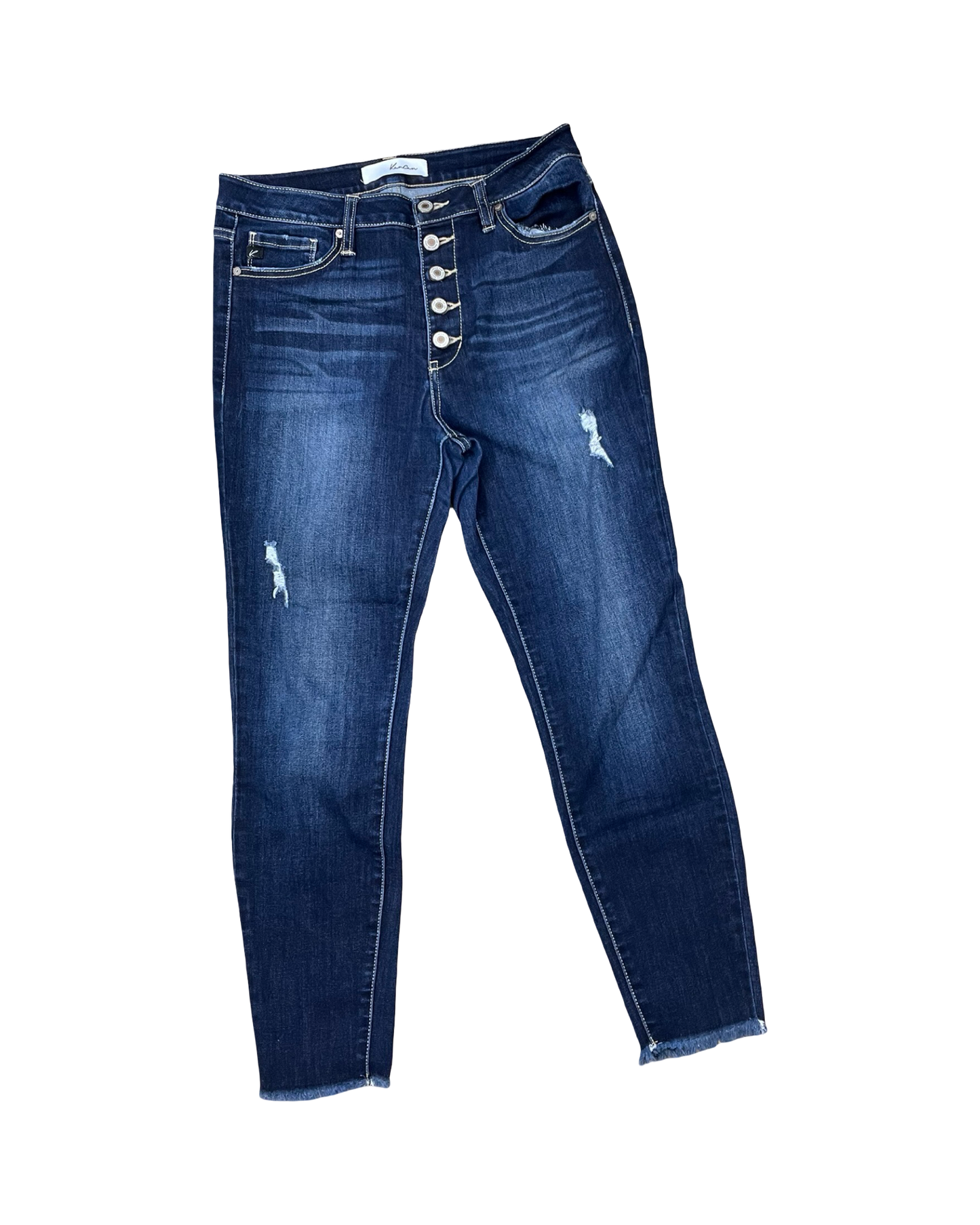 Jeans Skinny By Kancan In Blue Denim, Size:6