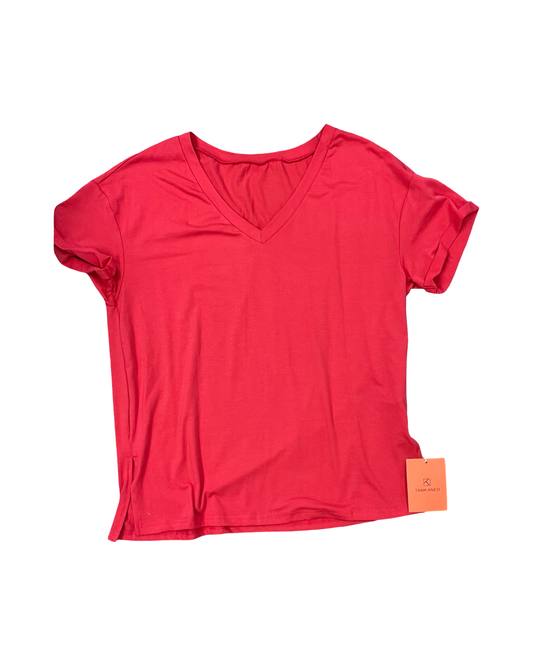 Top Ss Basic By Clothes Mentor In Red, Size:M
