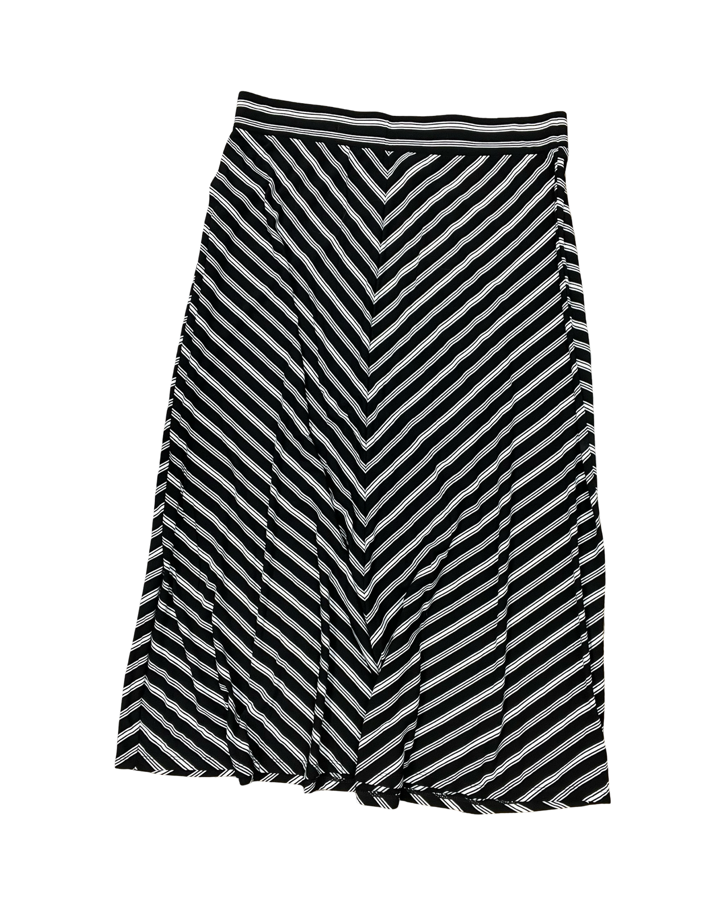 Skirt Maxi By Faded Glory In Black & White, Size:2X