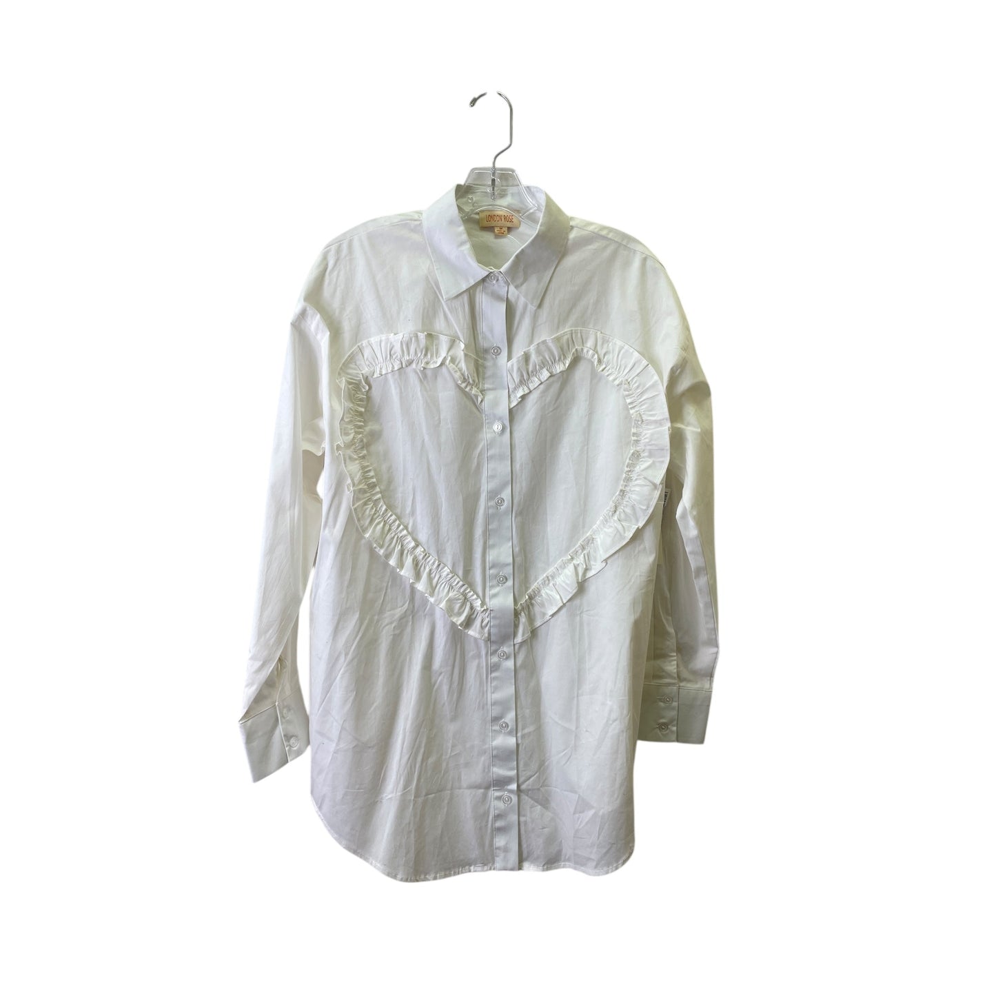 Top Ls By London Rose In White, Size:M