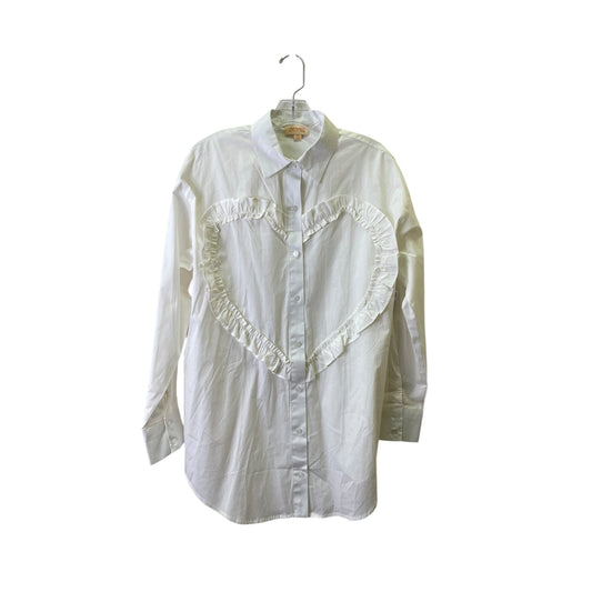 Top Ls By London Rose In White, Size:M