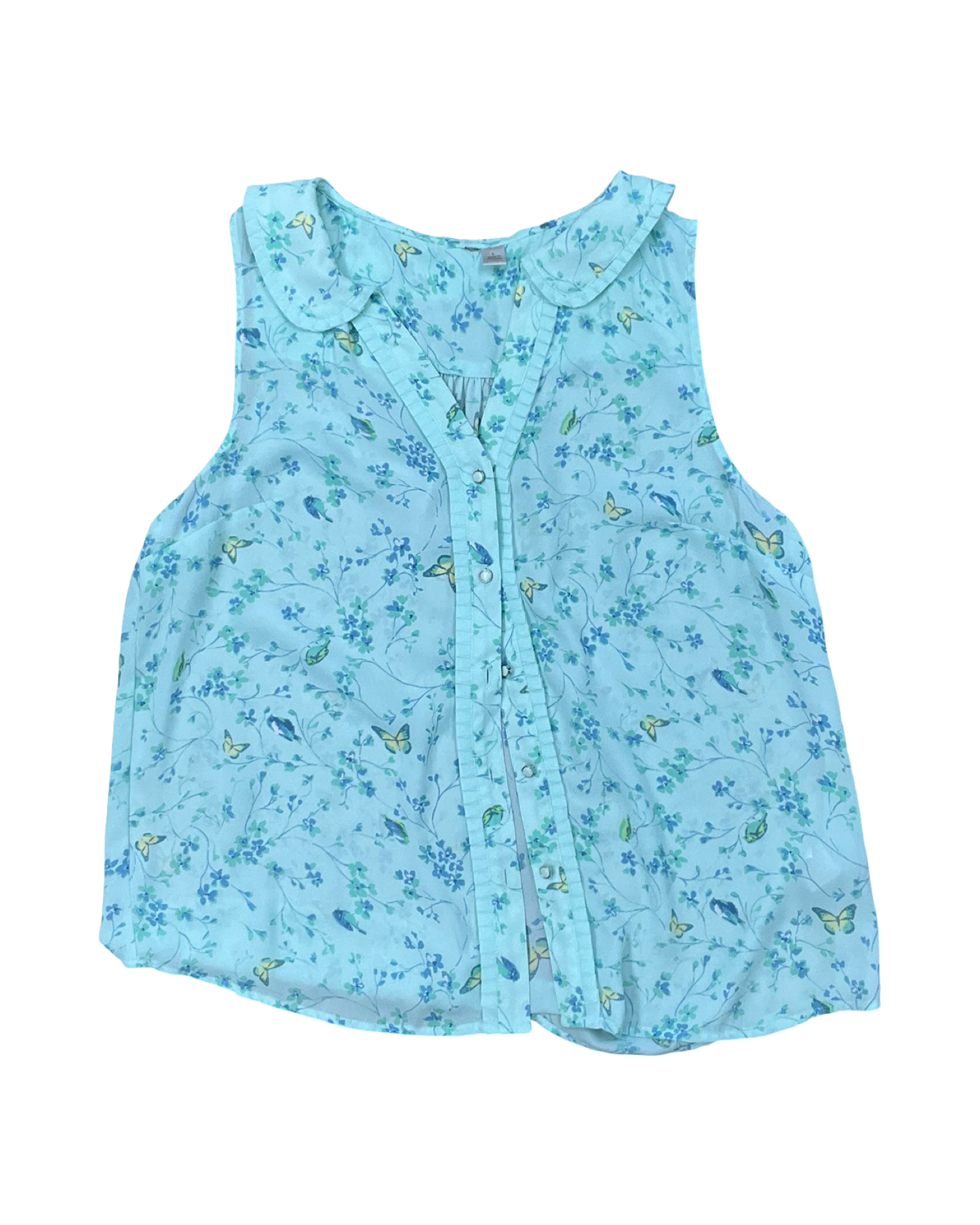 Blouse Sleeveless By Clothes Mentor In Blue, Size:L