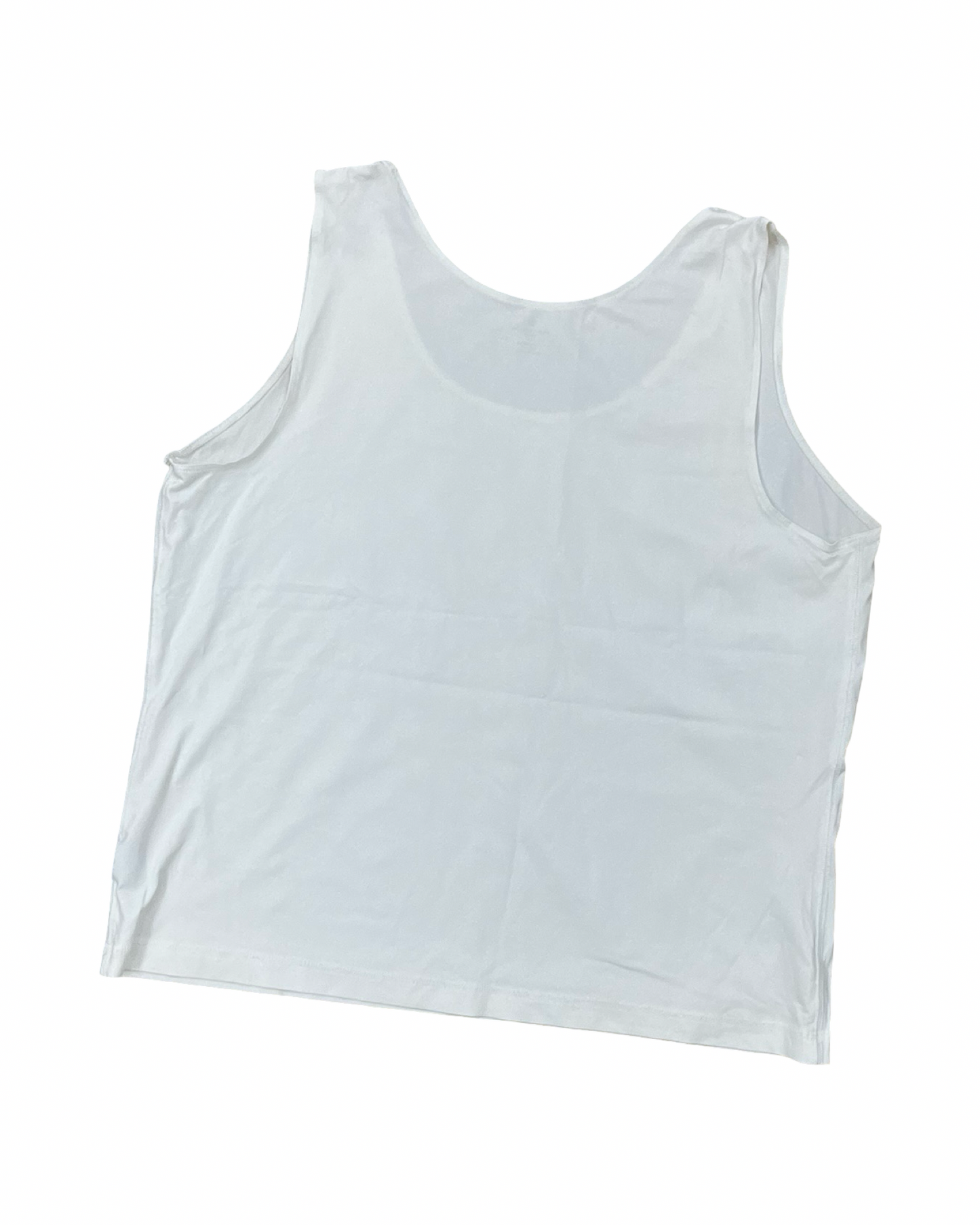 Top Sleeveless Basic By Worthington In White, Size:3X