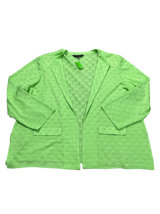 Cardigan By Ming Wang In Green, Size:3X