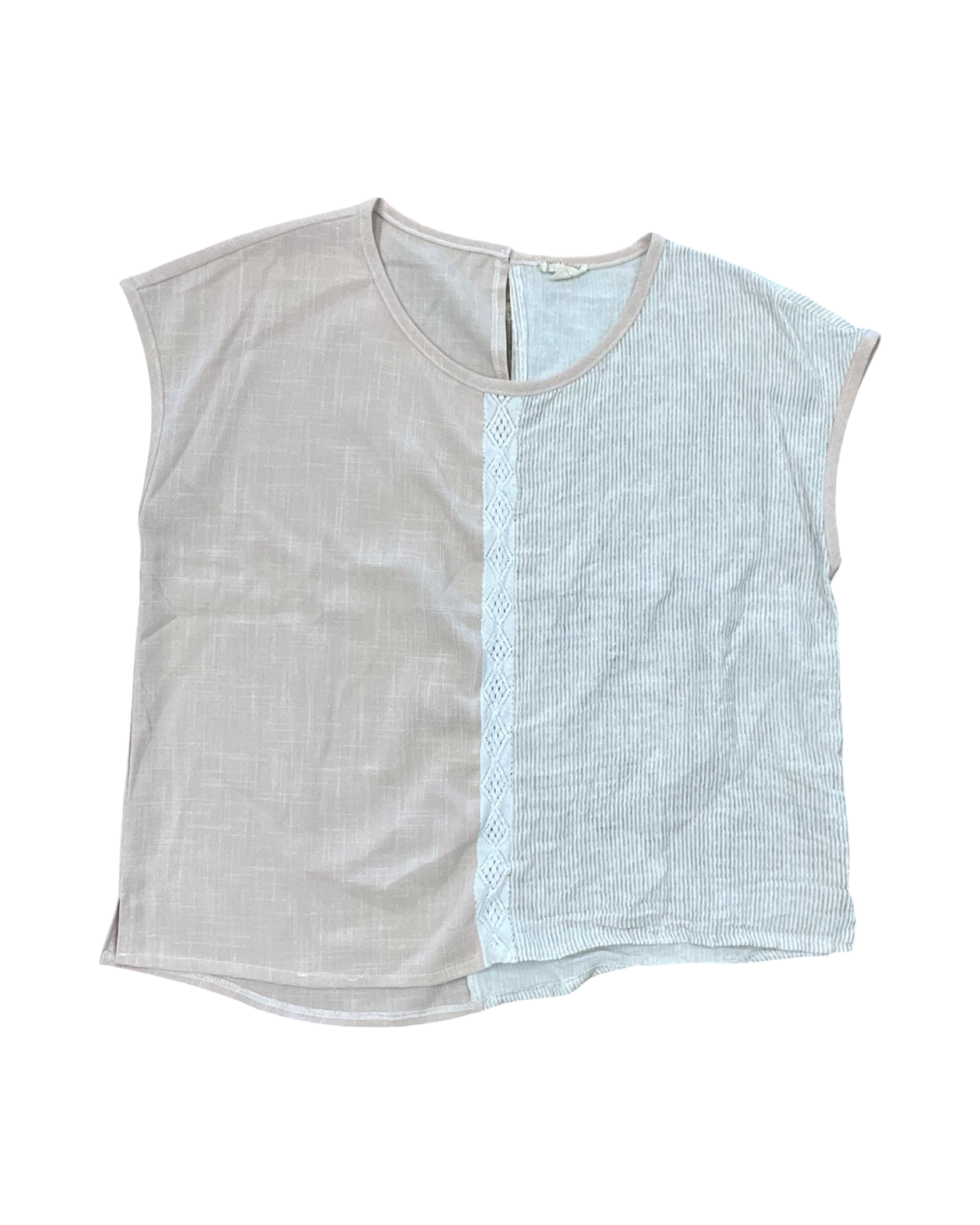 Top Ss By Hem & Thread In Beige, Size:L