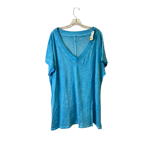 Top Ss Basic By Lane Bryant In Aqua, Size:2X