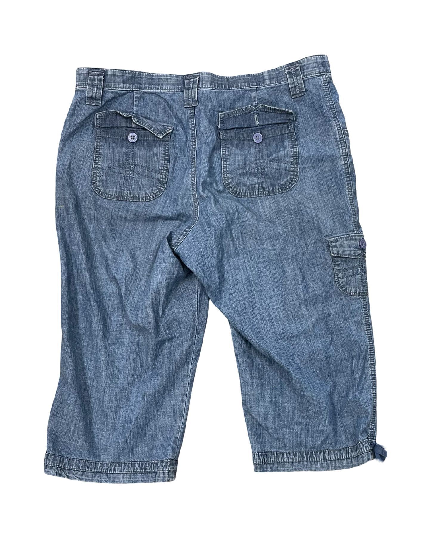 Jeans Cropped By Lee In Blue Denim, Size:16