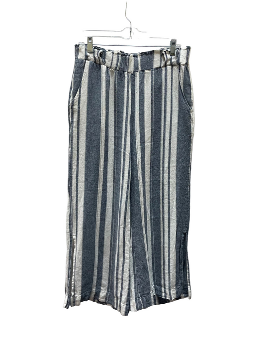 Pants Linen By Indigo Rein In Blue & White, Size:L