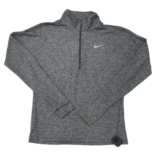 Athletic Top Ls Collar By Nike In Grey, Size:S