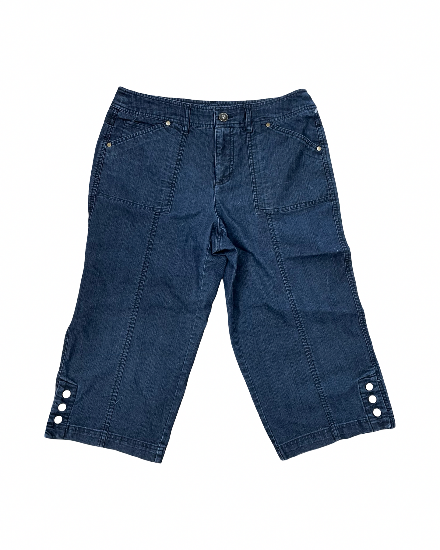 Jeans Cropped By Clothes Mentor In Blue Denim, Size:12