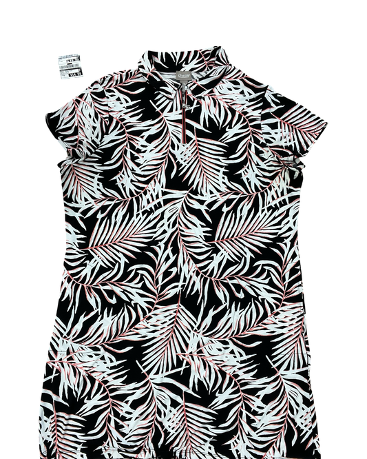 Dress Casual Midi By Chicos In Black & White, Size:Xl