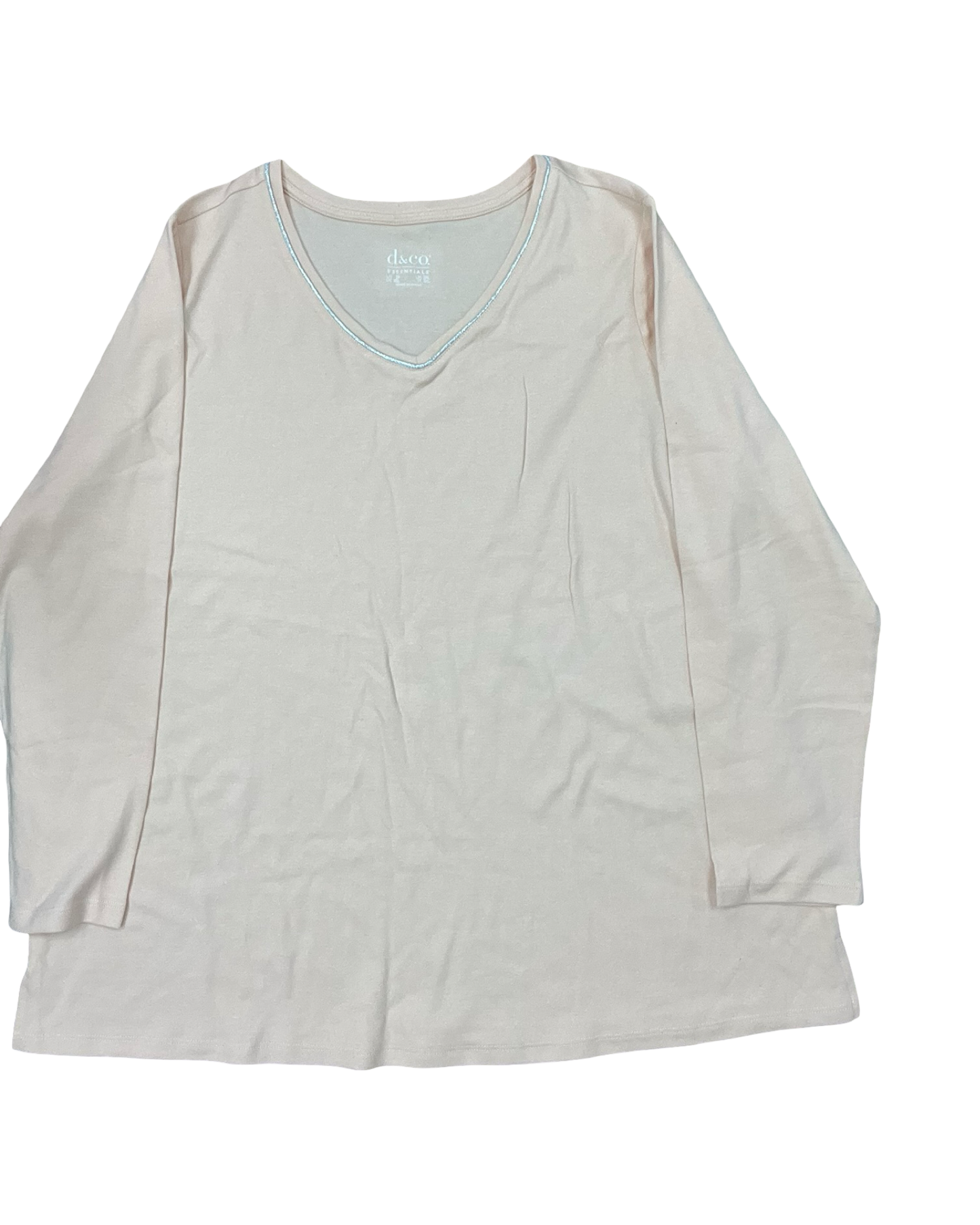 Top Ls By Denim And Company In Orange, Size:2X