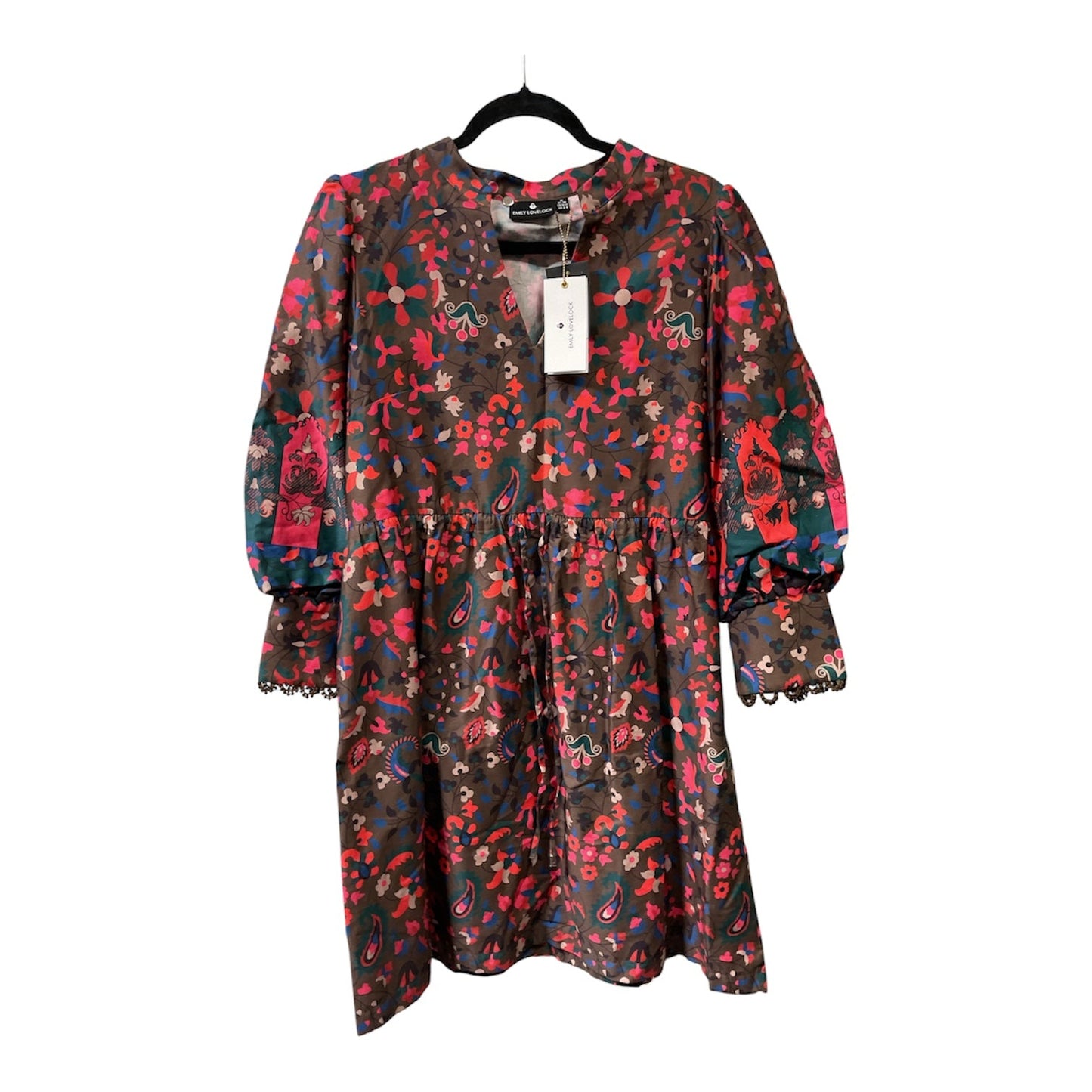 Dress Casual Short By Cmb In Brown & Pink, Size:M