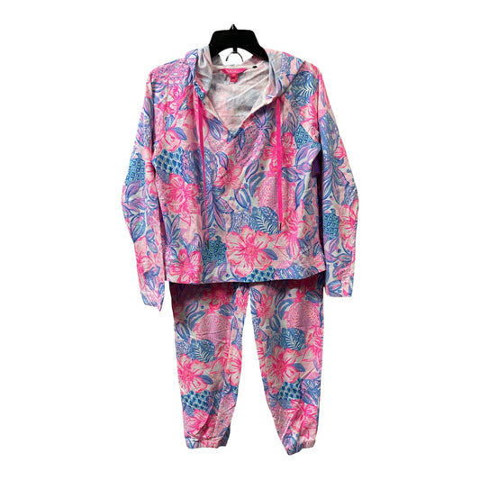 Lounge Set Designer By Lilly Pulitzer In Blue & Pink, Size:M