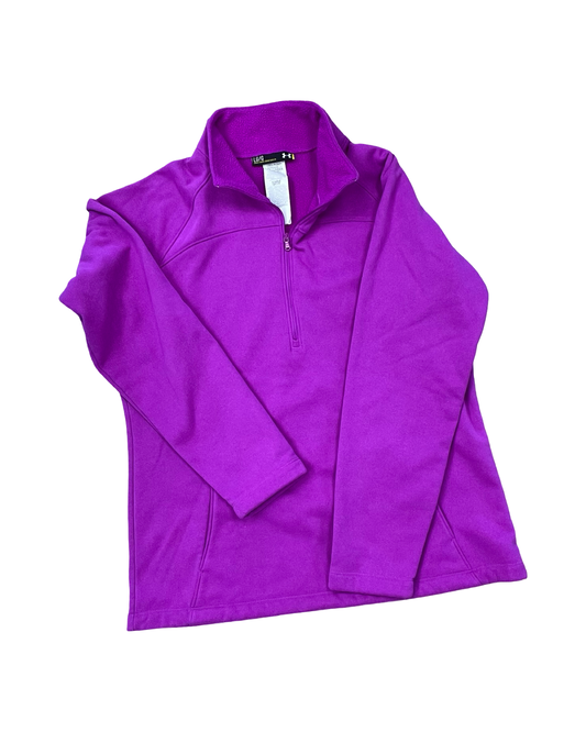 Athletic Top Ls Collar By Under Armour In Pink, Size:L