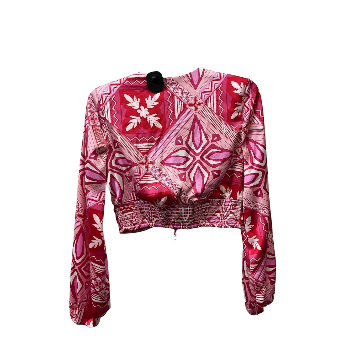 Blouse Ls By Cmb In Pink & Red, Size:S
