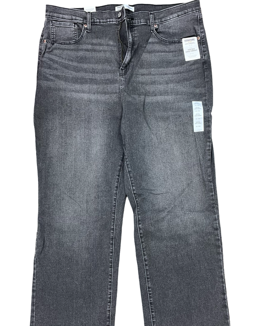 Jeans Straight By Levis In Grey Denim, Size:22