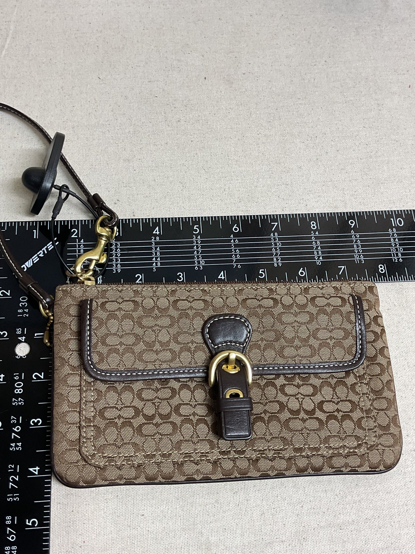 Wristlet Designer By Coach In Brown, Size:Small