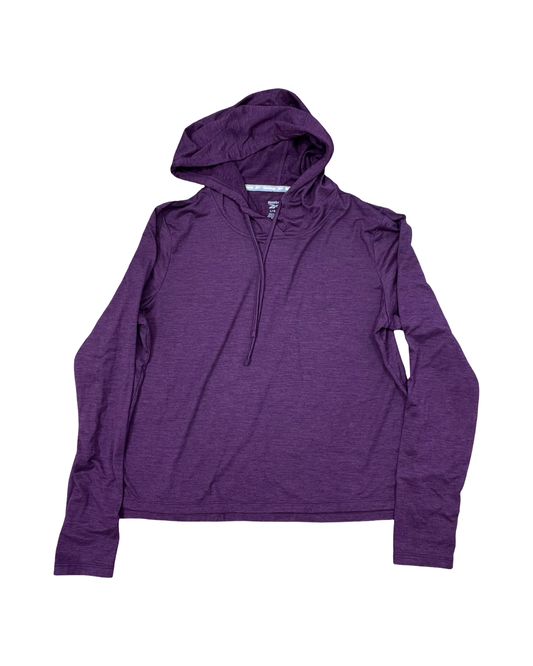 Athletic Top Ls Collar By Reebok In Purple, Size:L