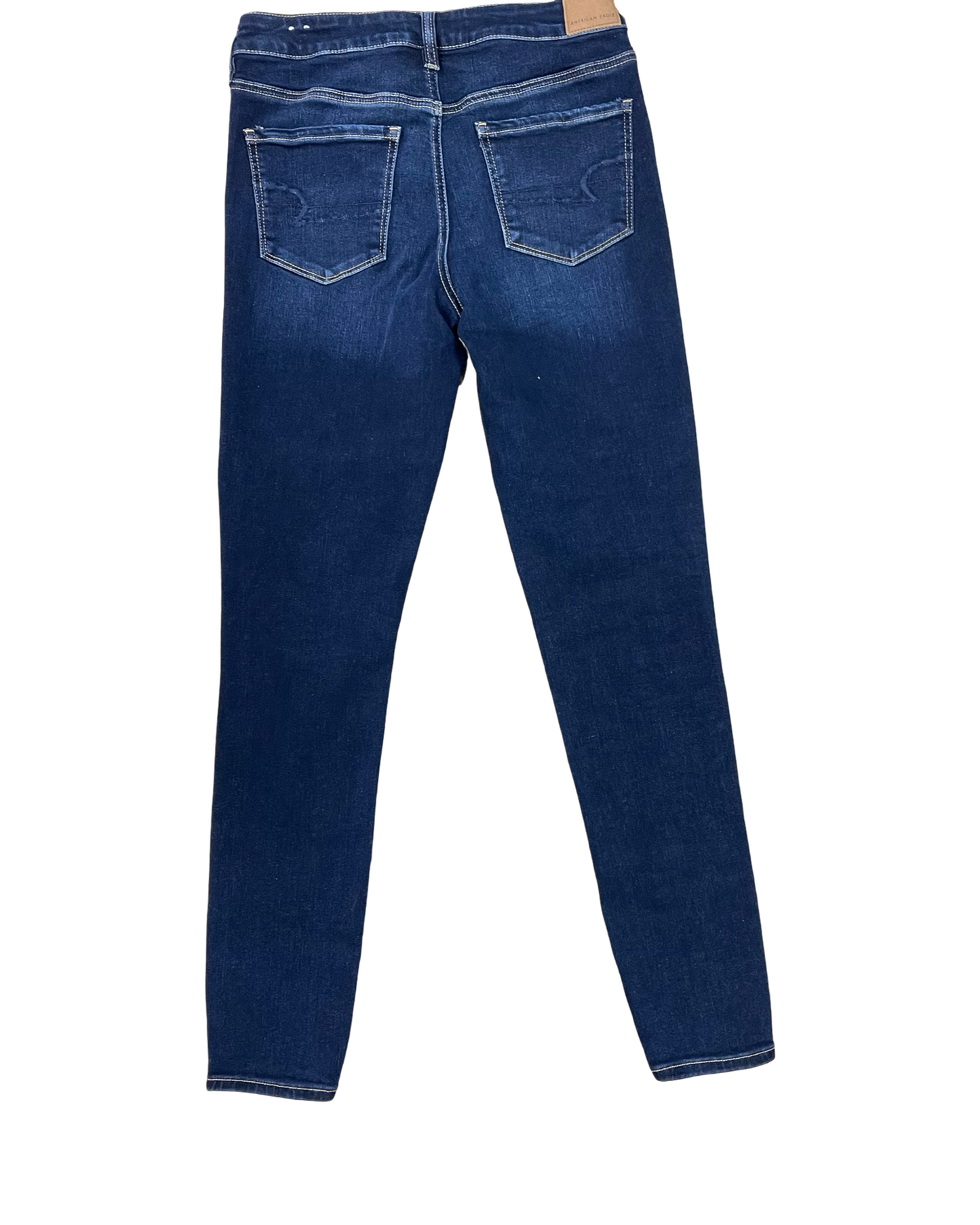 Jeans Skinny By American Eagle In Blue Denim, Size:10L
