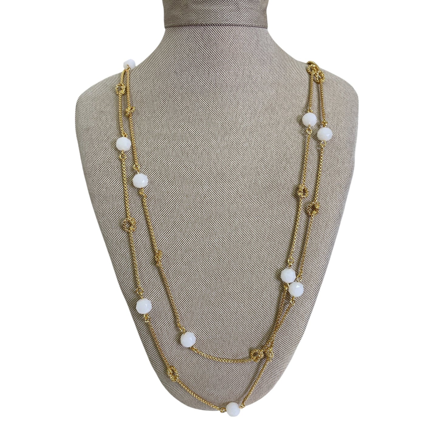 Necklace Layered By Talbots In Gold & White