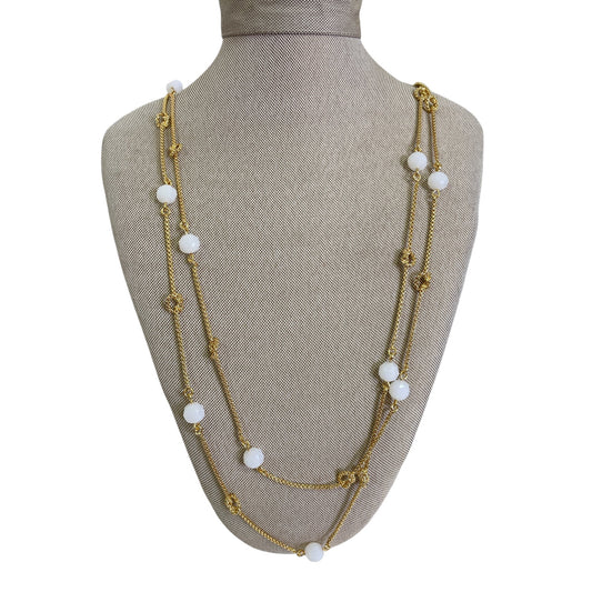 Necklace Layered By Talbots In Gold & White