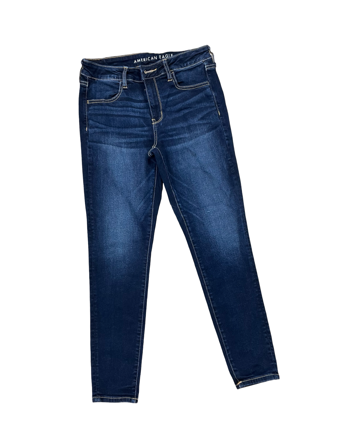 Jeans Skinny By American Eagle In Blue Denim, Size:10