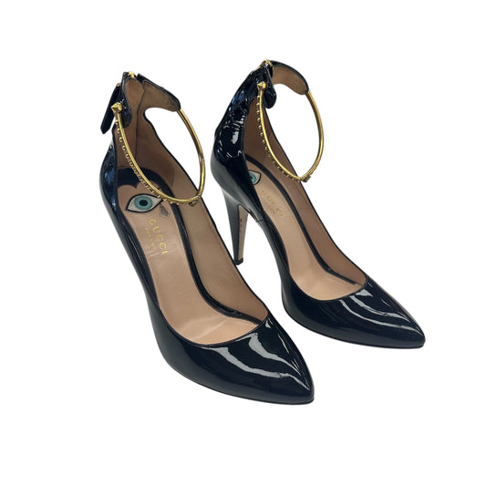 Shoes Luxury Designer By Gucci In Black, Size:7.5