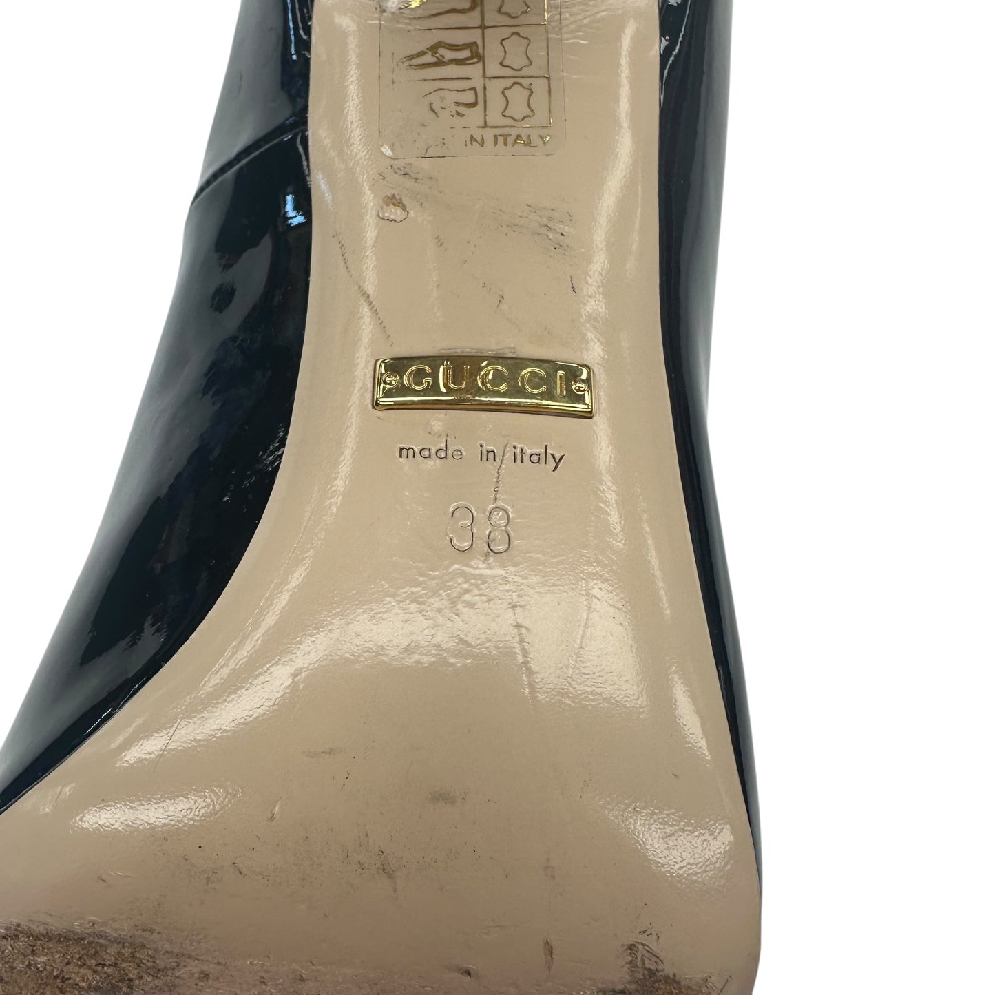 Shoes Luxury Designer By Gucci In Black, Size:7.5