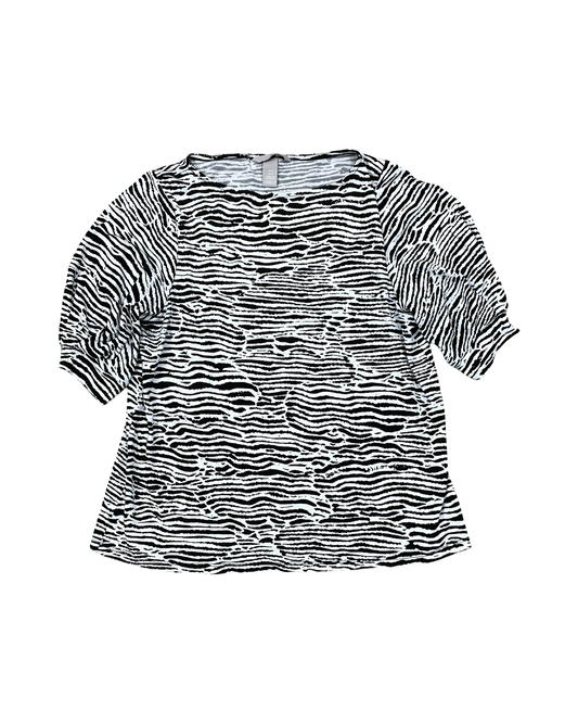 Top Ss By H&M In Black & White, Size:M