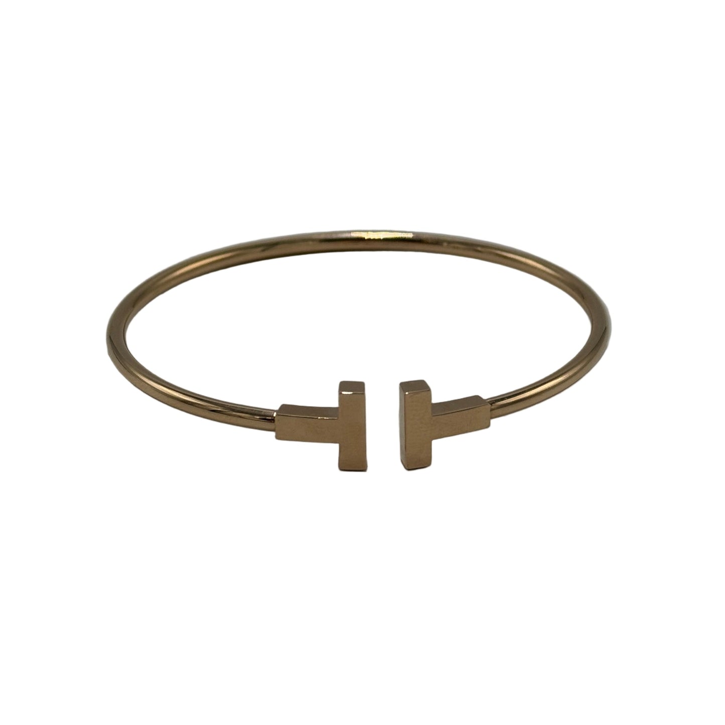 Tiffany And Company 18K Rose Gold T Wire Luxury Designer Bracelet