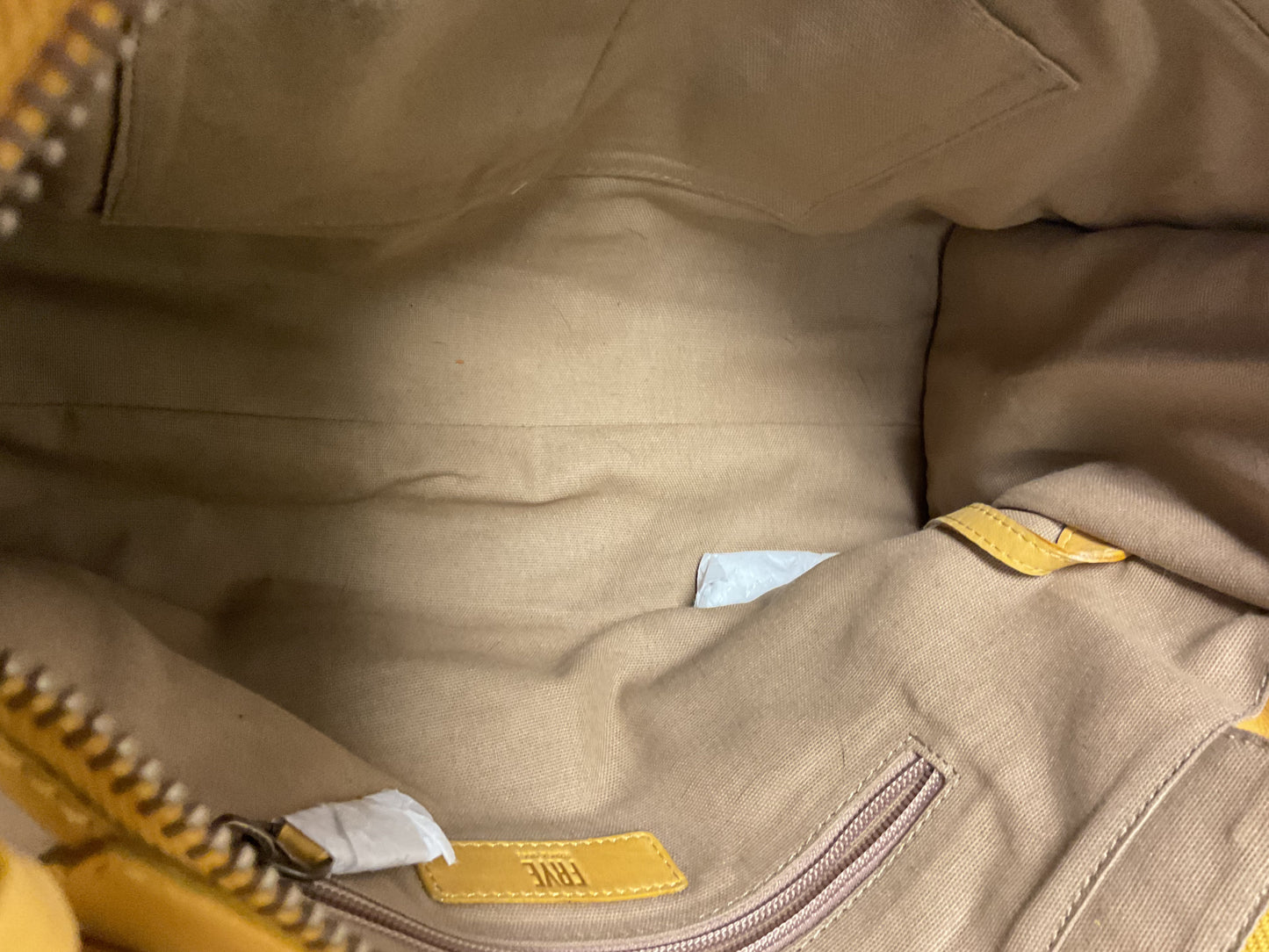 Handbag Designer By Frye In Yellow, Size:Large