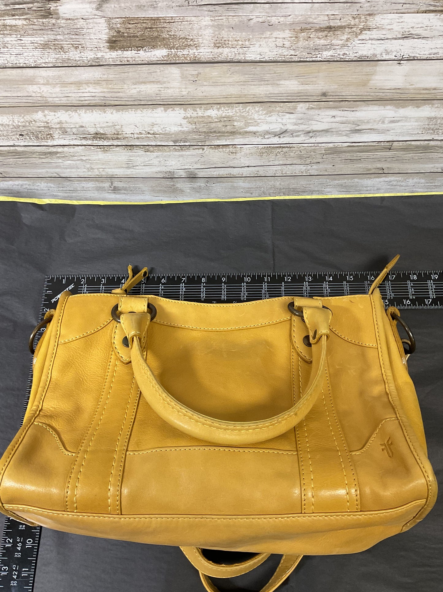 Handbag Designer By Frye In Yellow, Size:Large